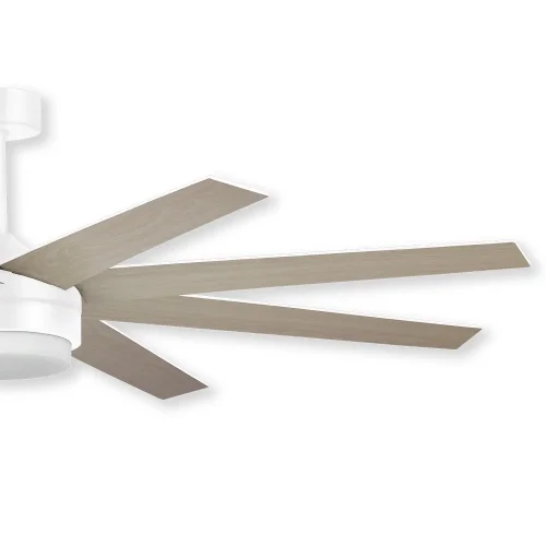 VENTILATEUR DE PLAFOND LED 24W RÉGLABLE 8 PALES MOTEUR DC BLANC SOLEI