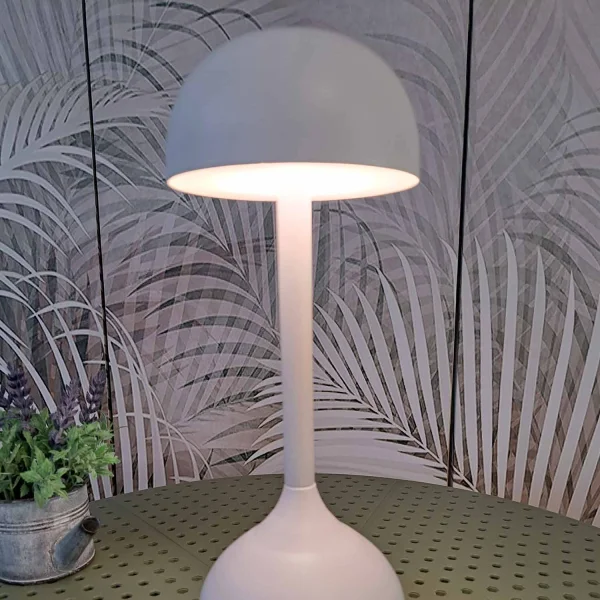 LAMPE DE TABLE LED RECHARGEABLE SANS FIL 203LM BLANCHE IP44 SOLEA