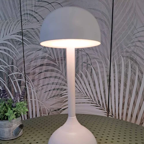 LAMPE DE TABLE LED RECHARGEABLE SANS FIL 203LM BLANCHE IP44 SOLEA