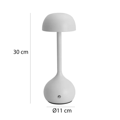 LAMPE DE TABLE LED RECHARGEABLE SANS FIL 203LM BLANCHE IP44 SOLEA