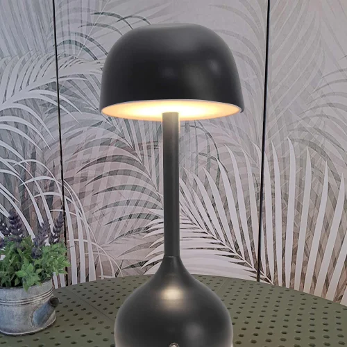 LAMPE DE TABLE LED RECHARGEABLE SANS FIL 203LM NOIRE IP44 SOLEA