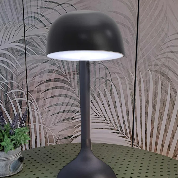 LAMPE DE TABLE LED RECHARGEABLE SANS FIL 203LM NOIRE IP44 SOLEA