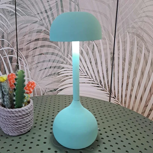 LAMPE DE TABLE LED RECHARGEABLE SANS FIL 203LM TURQUOISE IP44 SOLEA