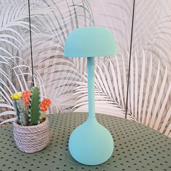 LAMPE DE TABLE LED RECHARGEABLE SANS FIL 203LM TURQUOISE IP44 SOLEA