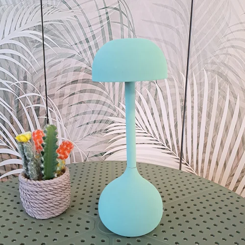 LAMPE DE TABLE LED RECHARGEABLE SANS FIL 203LM TURQUOISE IP44 SOLEA