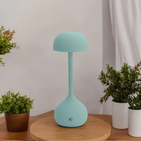 LAMPE DE TABLE LED RECHARGEABLE SANS FIL 203LM TURQUOISE IP44 SOLEA