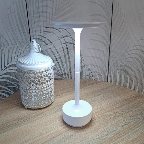 LAMPE DE TABLE LED RECHARGEABLE SANS FIL 213LM BLANCHE IP44 ESTIVA