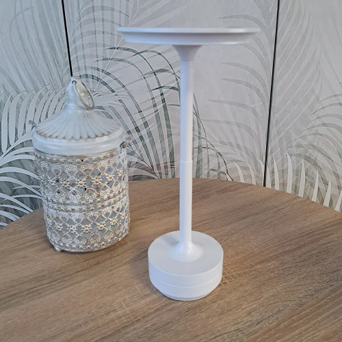 LAMPE DE TABLE LED RECHARGEABLE SANS FIL 213LM BLANCHE IP44 ESTIVA