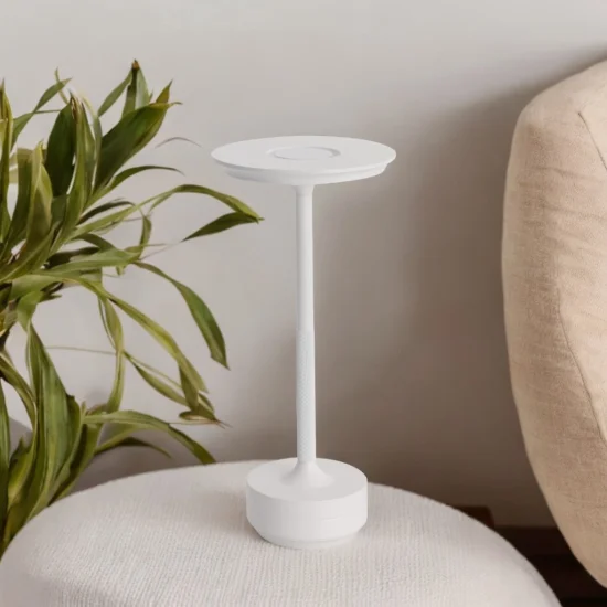 LAMPE DE TABLE LED RECHARGEABLE SANS FIL 213LM BLANCHE IP44 ESTIVA