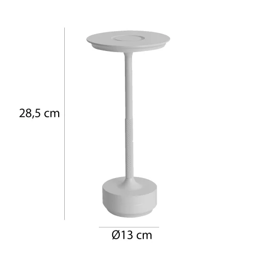 LAMPE DE TABLE LED RECHARGEABLE SANS FIL 213LM BLANCHE IP44 ESTIVA