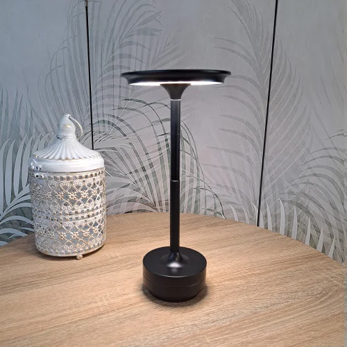 LAMPE DE TABLE LED RECHARGEABLE SANS FIL 213LM NOIRE IP44 ESTIVA