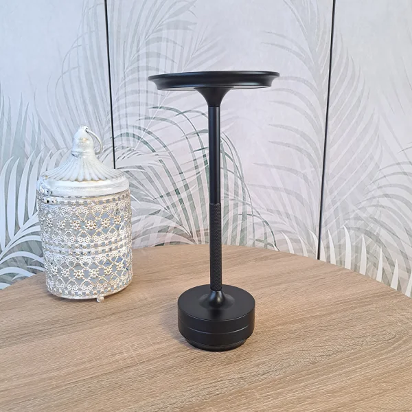 LAMPE DE TABLE LED RECHARGEABLE SANS FIL 213LM NOIRE IP44 ESTIVA