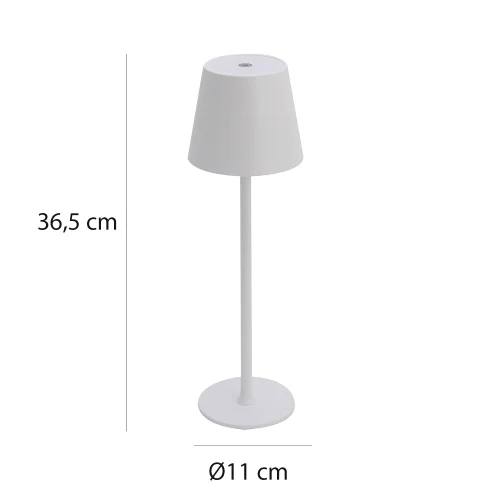 LAMPE DE TABLE LED RECHARGEABLE SANS FIL 229LM BLANCHE IP44 SIRANA LAMPE DE TABLE LED RECHARGEABLE SANS FIL 229LM BLANCHE IP44 SIRANA