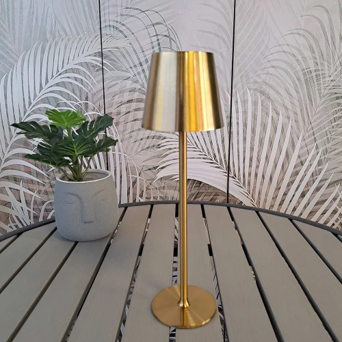 LAMPE DE TABLE LED RECHARGEABLE SANS FIL 229LM DORÉE IP44 SIRANA LAMPE DE TABLE LED RECHARGEABLE SANS FIL 229LM DORÉE IP44 SIRANA