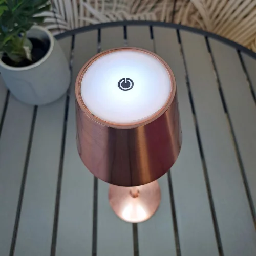 LAMPE DE TABLE LED RECHARGEABLE SANS FIL 229LM ROSE DORÉ IP44 SIRANA LAMPE DE TABLE LED RECHARGEABLE SANS FIL 229LM ROSE DORÉ IP44 SIRANA