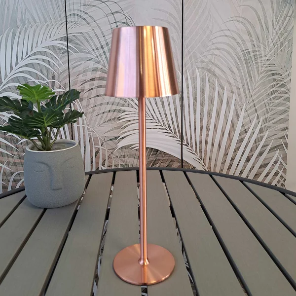 LAMPE DE TABLE LED RECHARGEABLE SANS FIL 229LM ROSE DORÉ IP44 SIRANA LAMPE DE TABLE LED RECHARGEABLE SANS FIL 229LM ROSE DORÉ IP44 SIRANA