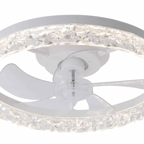 Ventilateur De Plafond Style Plafonnier LED 30W Blanc Rochelle| Lúzete Ventilateur De Plafond Style Plafonnier LED 30W Blanc Rochelle| Lúzete