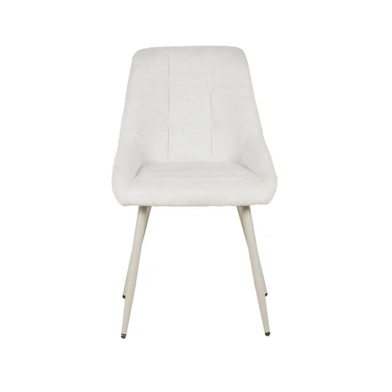 CHAISE DE SALLE À MANGER TAPISSÉE SABLE PIEDS BEIGE WESKA 2