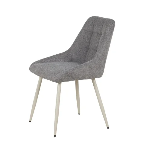 CHAISE DE SALLE À MANGER TAPISSÉE GRIS PIED BEIGE WESKA CHAISE DE SALLE À MANGER TAPISSÉE GRIS PIED BEIGE WESKA