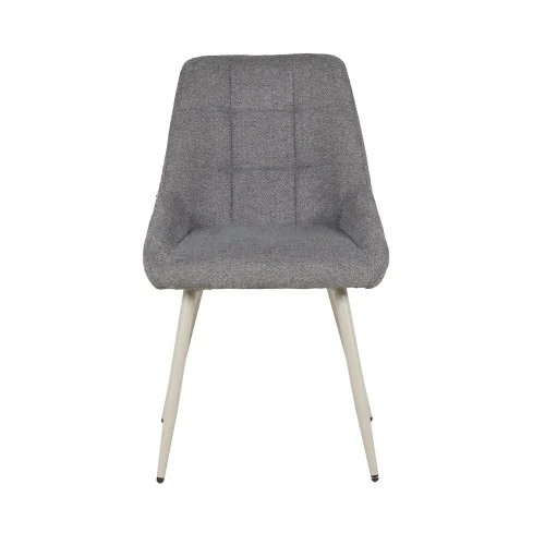 CHAISE DE SALLE À MANGER TAPISSÉE GRIS PIED BEIGE WESKA CHAISE DE SALLE À MANGER TAPISSÉE GRIS PIED BEIGE WESKA