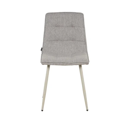 CHAISE DE SALLE À MANGER TAPISSÉE GRIS FONCÉ PIEDS BEIGE TULUM
