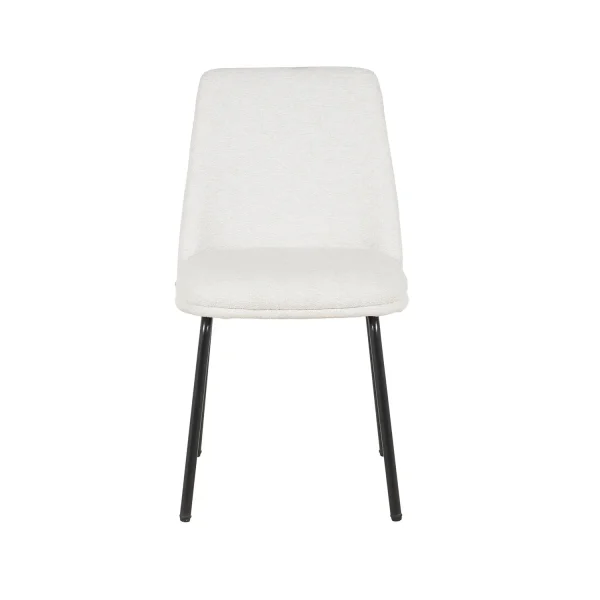 CHAISE DE SALLE À MANGER TAPISSÉE SABLE PIEDS NOIRS LUSTRA CHAISE DE SALLE À MANGER TAPISSÉE SABLE PIEDS NOIRS LUSTRA