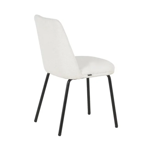 CHAISE DE SALLE À MANGER TAPISSÉE SABLE PIEDS NOIRS LUSTRA CHAISE DE SALLE À MANGER TAPISSÉE SABLE PIEDS NOIRS LUSTRA