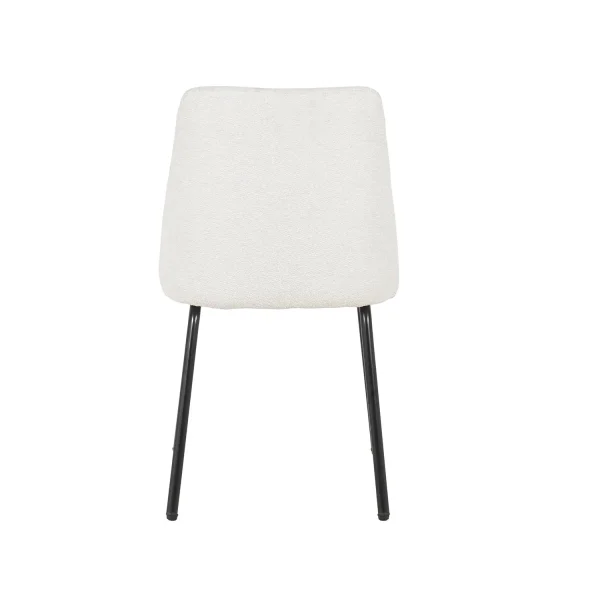 CHAISE DE SALLE À MANGER TAPISSÉE SABLE PIEDS NOIRS LUSTRA CHAISE DE SALLE À MANGER TAPISSÉE SABLE PIEDS NOIRS LUSTRA