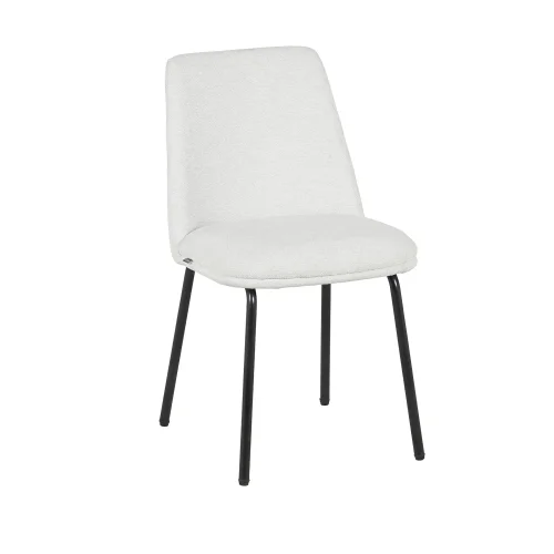 CHAISE DE SALLE À MANGER TAPISSÉE SABLE PIEDS NOIRS LUSTRA CHAISE DE SALLE À MANGER TAPISSÉE SABLE PIEDS NOIRS LUSTRA