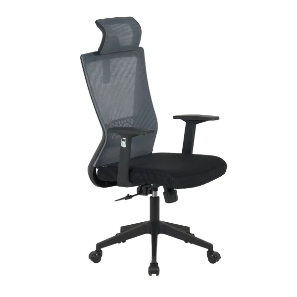 CHAISE DE BUREAU GRIS/NOIR SITWELL