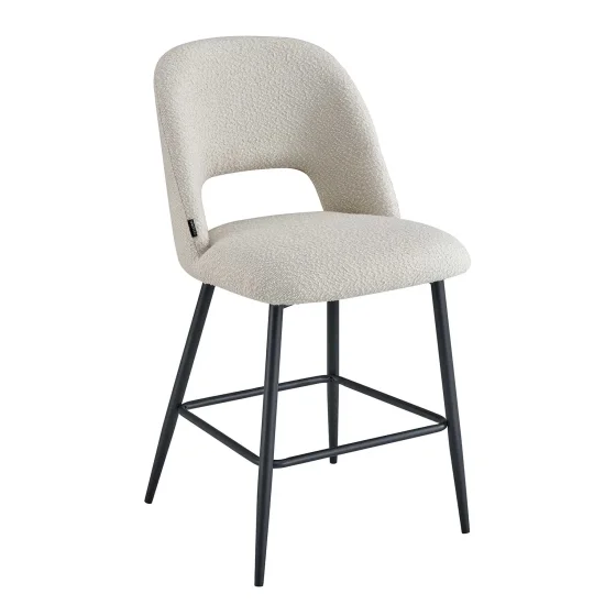 TABOURET TAPISSÉ SABLE EBONY