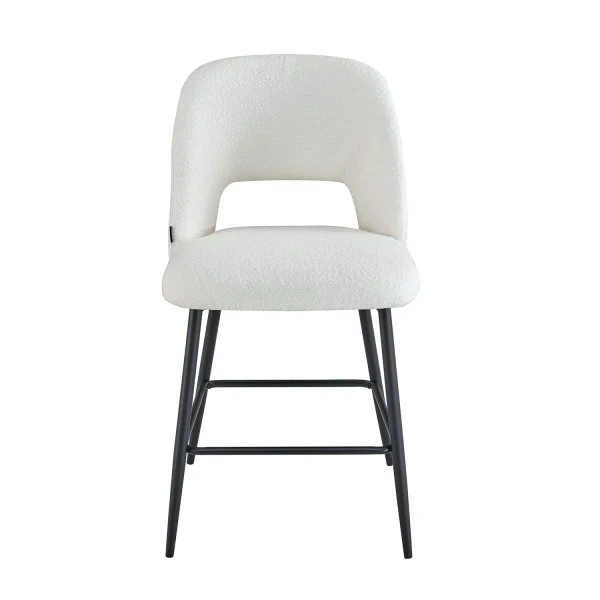 TABOURET TAPISSÉ BLANC EBONY TABOURET TAPISSÉ BLANC EBONY