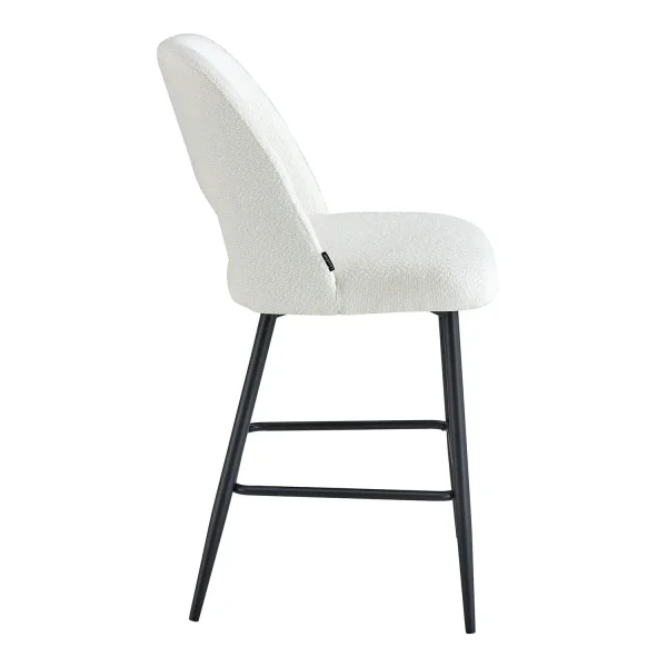 TABOURET TAPISSÉ BLANC EBONY TABOURET TAPISSÉ BLANC EBONY