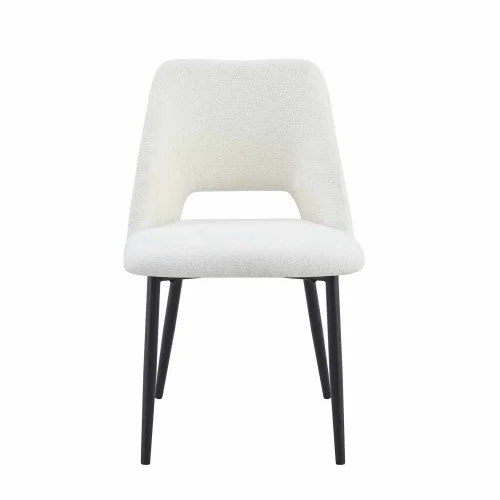 CHAISE DE SALLE À MANGER TAPISSÉE BLANC EBONY CHAISE DE SALLE À MANGER TAPISSÉE BLANC EBONY