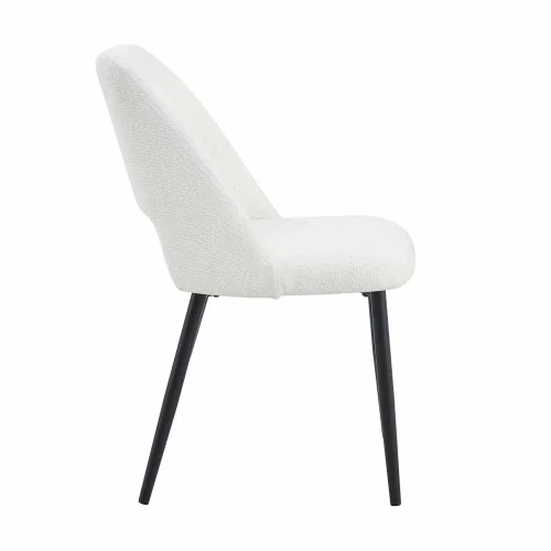 CHAISE DE SALLE À MANGER TAPISSÉE BLANC EBONY CHAISE DE SALLE À MANGER TAPISSÉE BLANC EBONY