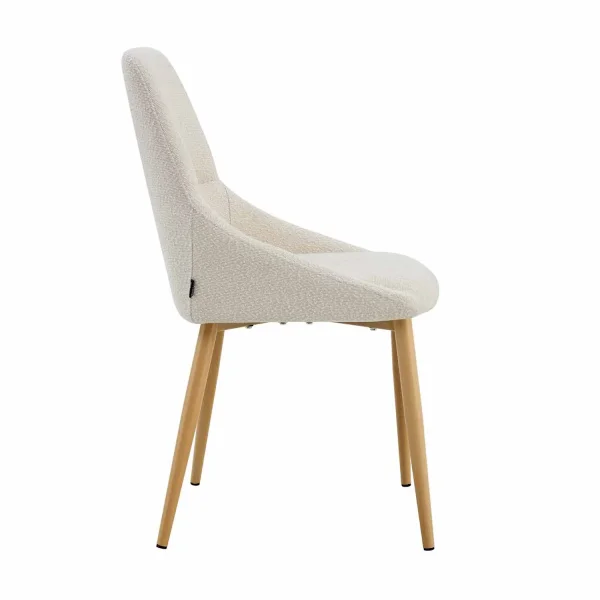 CHAISE DE SALLE À MANGER ADNEY TISSU SABLE PIEDS HÊTRE CHAISE DE SALLE À MANGER ADNEY TISSU SABLE PIEDS HÊTRE