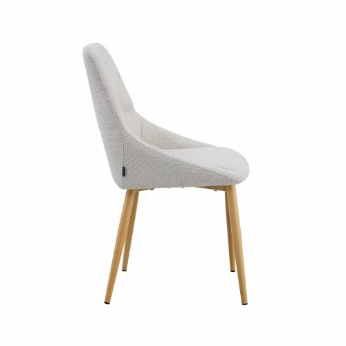 CHAISE DE SALLE À MANGER ADNEY TISSU GRIS CLAIR PIEDS HÊTRE CHAISE DE SALLE À MANGER ADNEY TISSU GRIS CLAIR PIEDS HÊTRE