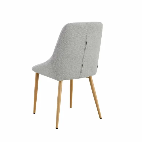 CHAISE DE SALLE À MANGER ADNEY TISSU GRIS CLAIR PIEDS HÊTRE CHAISE DE SALLE À MANGER ADNEY TISSU GRIS CLAIR PIEDS HÊTRE