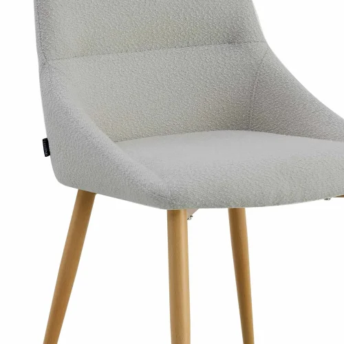CHAISE DE SALLE À MANGER ADNEY TISSU GRIS CLAIR PIEDS HÊTRE CHAISE DE SALLE À MANGER ADNEY TISSU GRIS CLAIR PIEDS HÊTRE