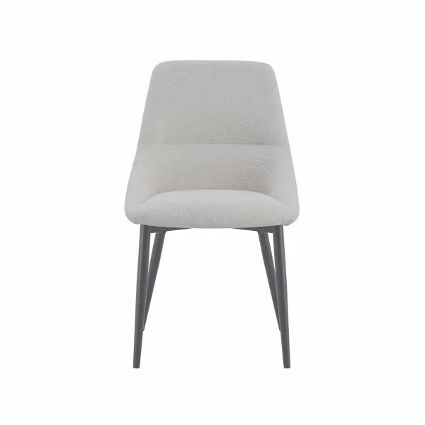 CHAISE DE SALLE À MANGER ADNEY TISSU GRIS PIEDS NOIRS CHAISE DE SALLE À MANGER ADNEY TISSU GRIS PIEDS NOIRS