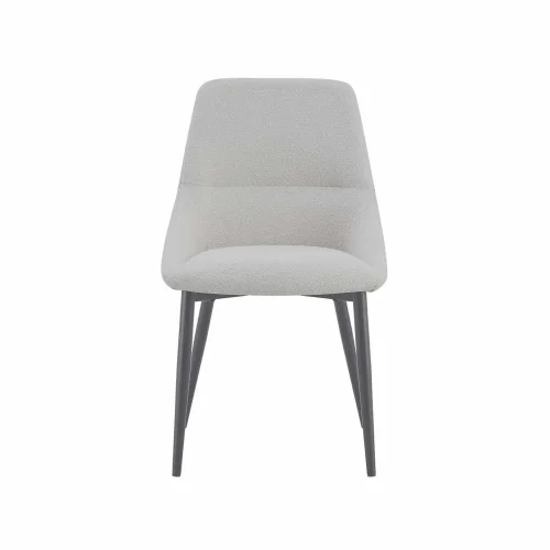 CHAISE DE SALLE À MANGER ADNEY TISSU GRIS PIEDS NOIRS CHAISE DE SALLE À MANGER ADNEY TISSU GRIS PIEDS NOIRS