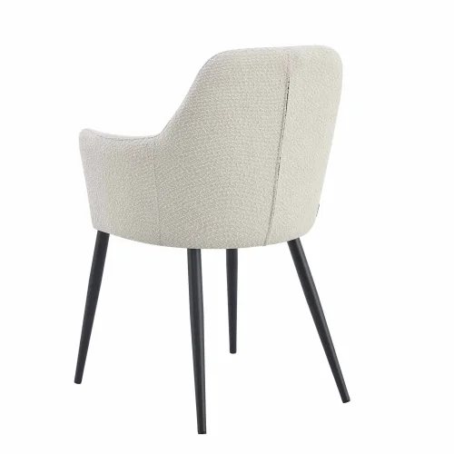 FAUTEUIL GUNNAR TISSU SABLE PIEDS NOIRS