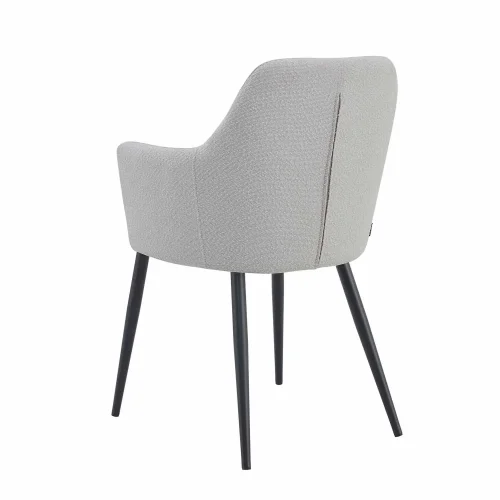 FAUTEUIL GUNNAR TISSU GRIS PIEDS NOIRS FAUTEUIL GUNNAR TISSU GRIS PIEDS NOIRS