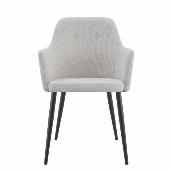 FAUTEUIL GUNNAR TISSU GRIS PIEDS NOIRS FAUTEUIL GUNNAR TISSU GRIS PIEDS NOIRS