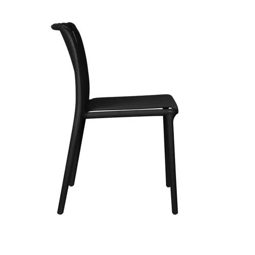 CHAISE DE JARDIN EN POLYPROPYLÈNE NOIRE EOLIA