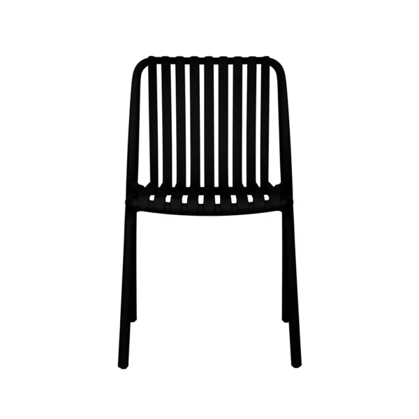 CHAISE DE JARDIN EN POLYPROPYLÈNE NOIRE EOLIA