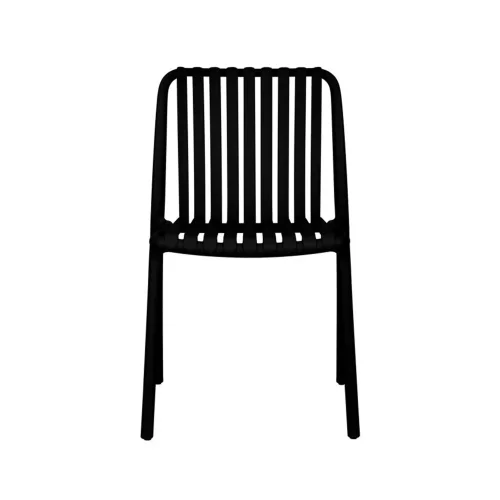 CHAISE DE JARDIN EN POLYPROPYLÈNE NOIRE EOLIA