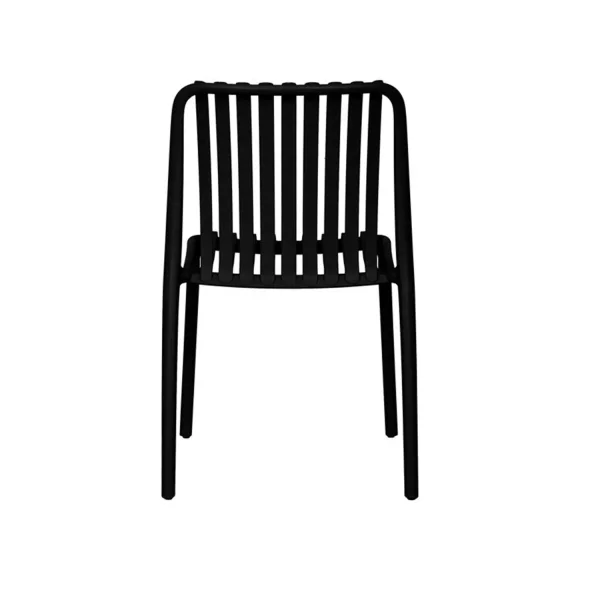 CHAISE DE JARDIN EN POLYPROPYLÈNE NOIRE EOLIA