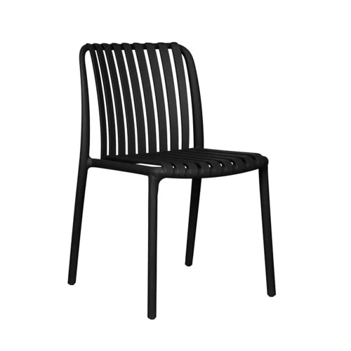 CHAISE DE JARDIN EN POLYPROPYLÈNE NOIRE EOLIA