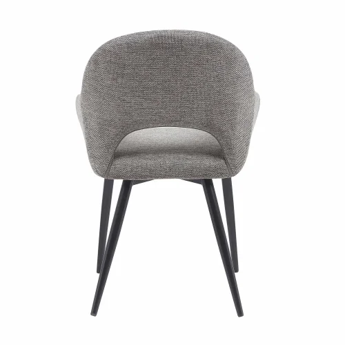 CHAISE TAPISSÉE GRISE PIEDS NOIRS ROWAN CHAISE TAPISSÉE GRISE PIEDS NOIRS ROWAN